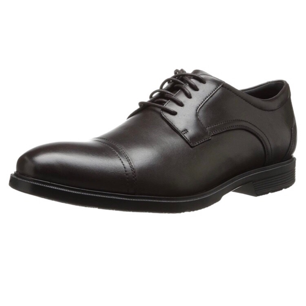 Black Leather Men’s Captoe Oxford